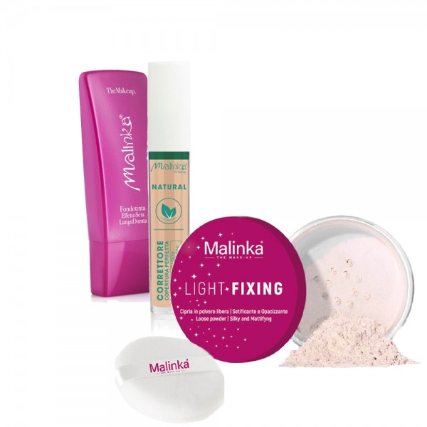 Light Skin Fluid Kit - Fluid foundation n00 - Natural Concealer n01 - Light Fixing Powder n01