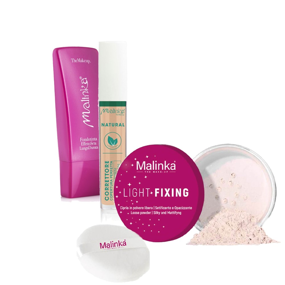 Light Skin Fluid Kit - Fluid foundation n00 - Natural Concealer n01 - Light Fixing Powder n01