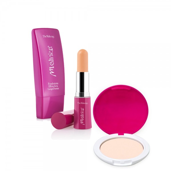 Light Skin Fluid Kit - Base de maquillaje fluida n06 - Corrector en barra n02 - Polvos compactos n03