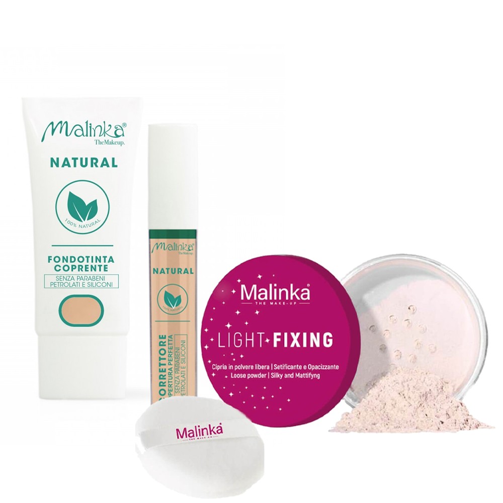 Natural Light Skin Kit - Natural Foundation n03 - Natural Corrector n02 - Light Fixing Powder n03