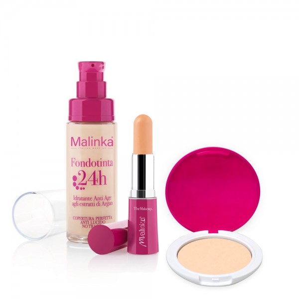 Medium Skin Kit 01 - Foundation h24 n05 - Concealer Stick n02 - Compact Powder n04