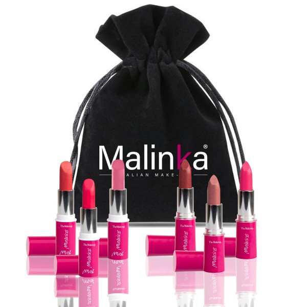 Pink Collection Lipstick Mat n: 02 - 14 - 18 Shine n: 10 -13 - 19 with velvet bag