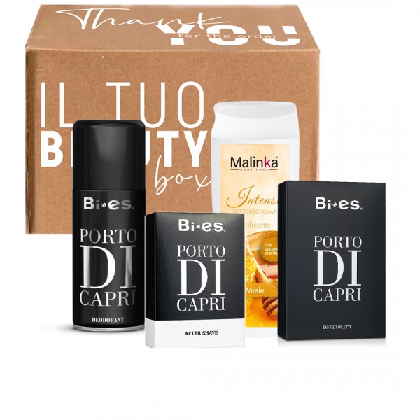 Gift Box: Porto di capri perfume - Porto di capri deodorant spray - Porto di capri aftershave - Intense shower gel