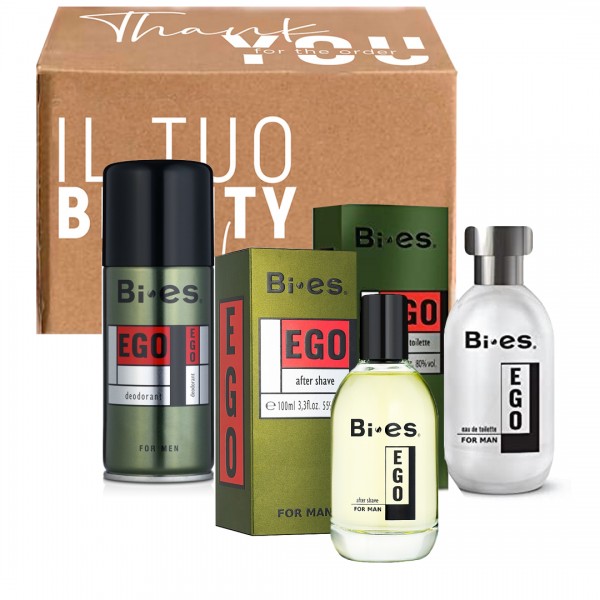 Geschenkbox: Ego Parfüm - Ego Deodorant Spray - Ego Aftershave
