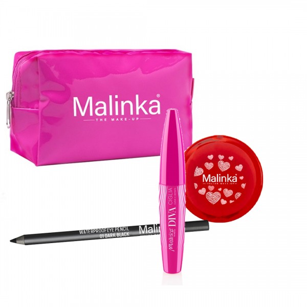 Woman Kit - Clutch Bag - Natural Lip Pencil 06 - Shimmer Lipstick 15 - Mirror