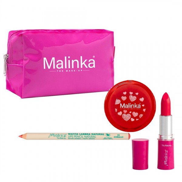 Woman Kit - Clutch Bag - Natural Lip Pencil 03 - Mat Lipstick 03 - Mirror
