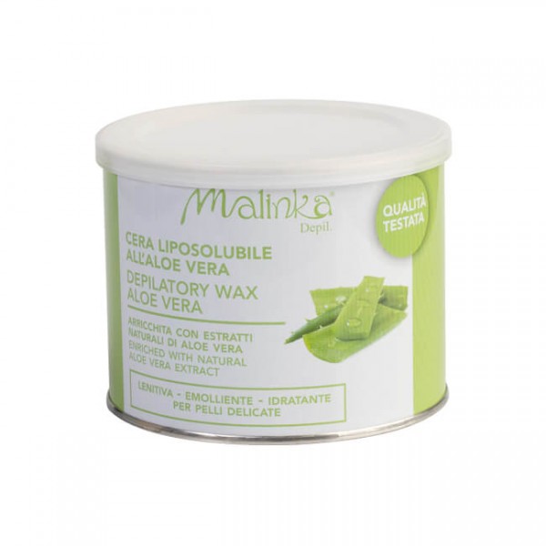 Cera liposoluble con extractos de aceite de aloe vera natural de Malinka